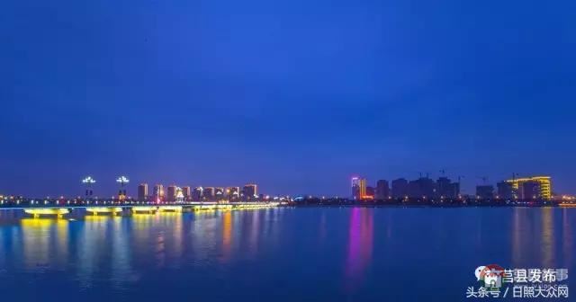 莒縣沭河公園夜景，真是美！
