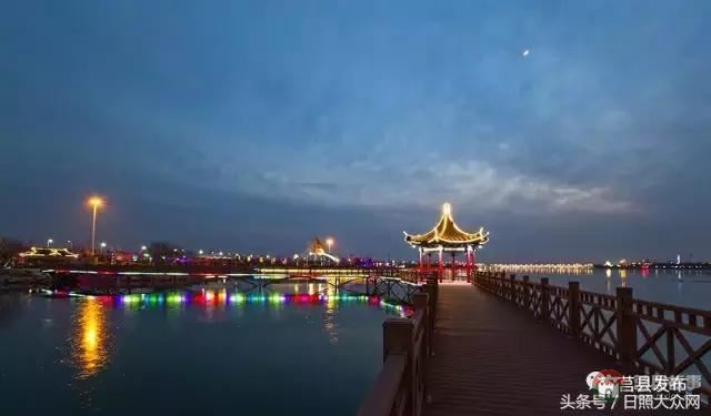 莒縣沭河公園夜景，真是美！