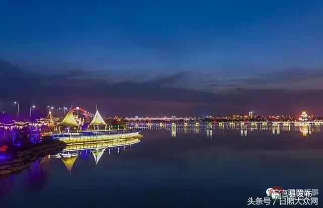 莒縣沭河公園夜景，真是美！